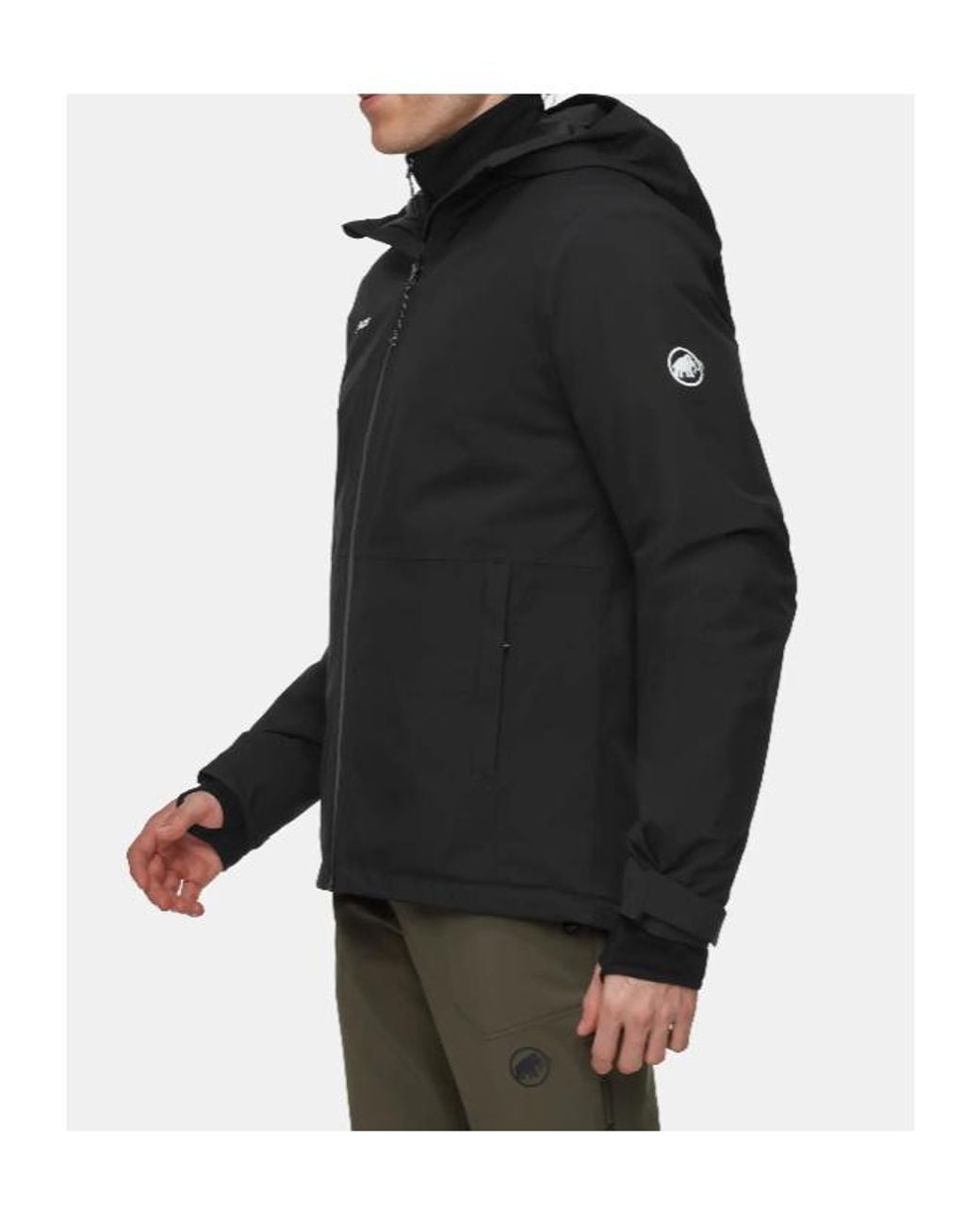 Mammut Black Linard Hs Thermo Hooded Jacket for men