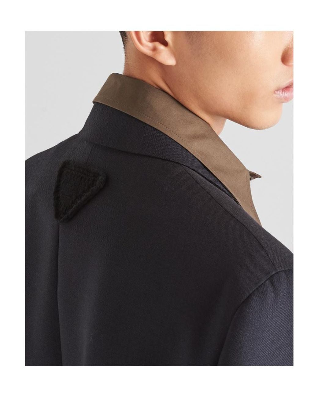 Prada Black Single-Breasted Long-Sleeved Jacket for men