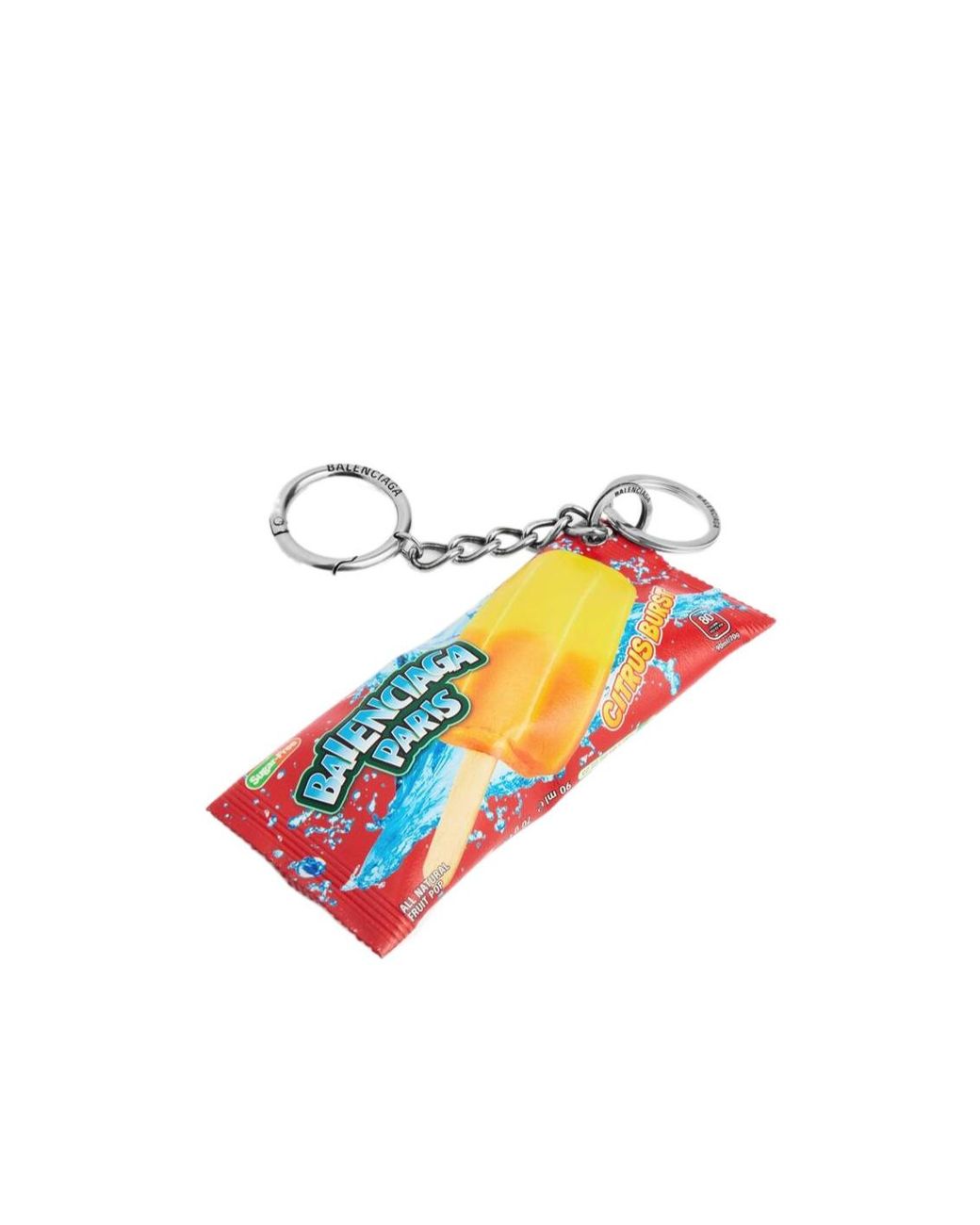 Balenciaga White Ice Cream Pouch Keyring for men