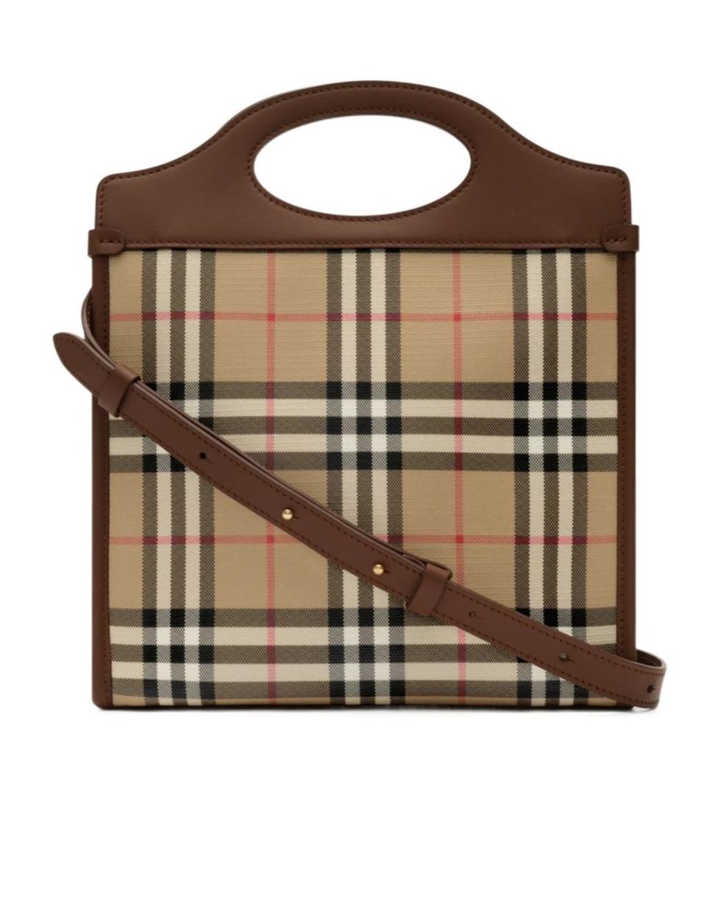 Burberry Brown Checked Small Pocket Bag