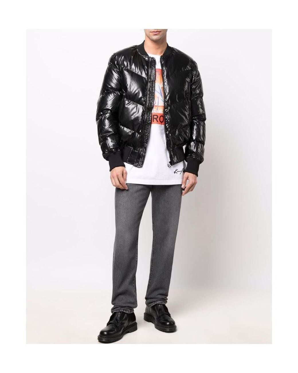 DIESEL Black W-Sten Zip-Up Quilted Jacket for men