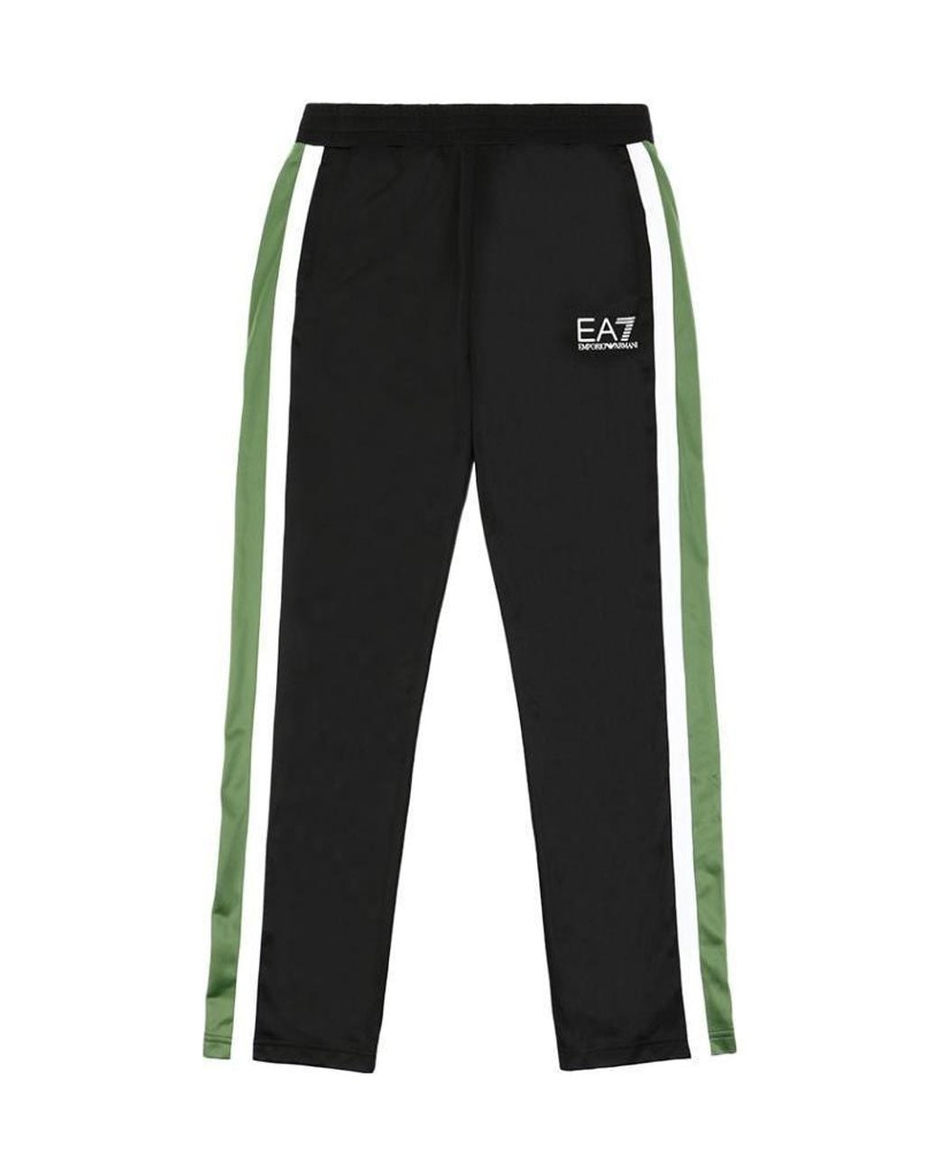 EA7 Black Side Striped Sweatpants for men