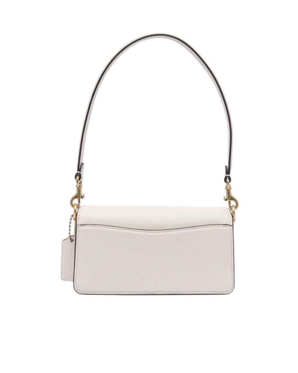 COACH White Tabby 20 Logo Plaque Shoulder Bag