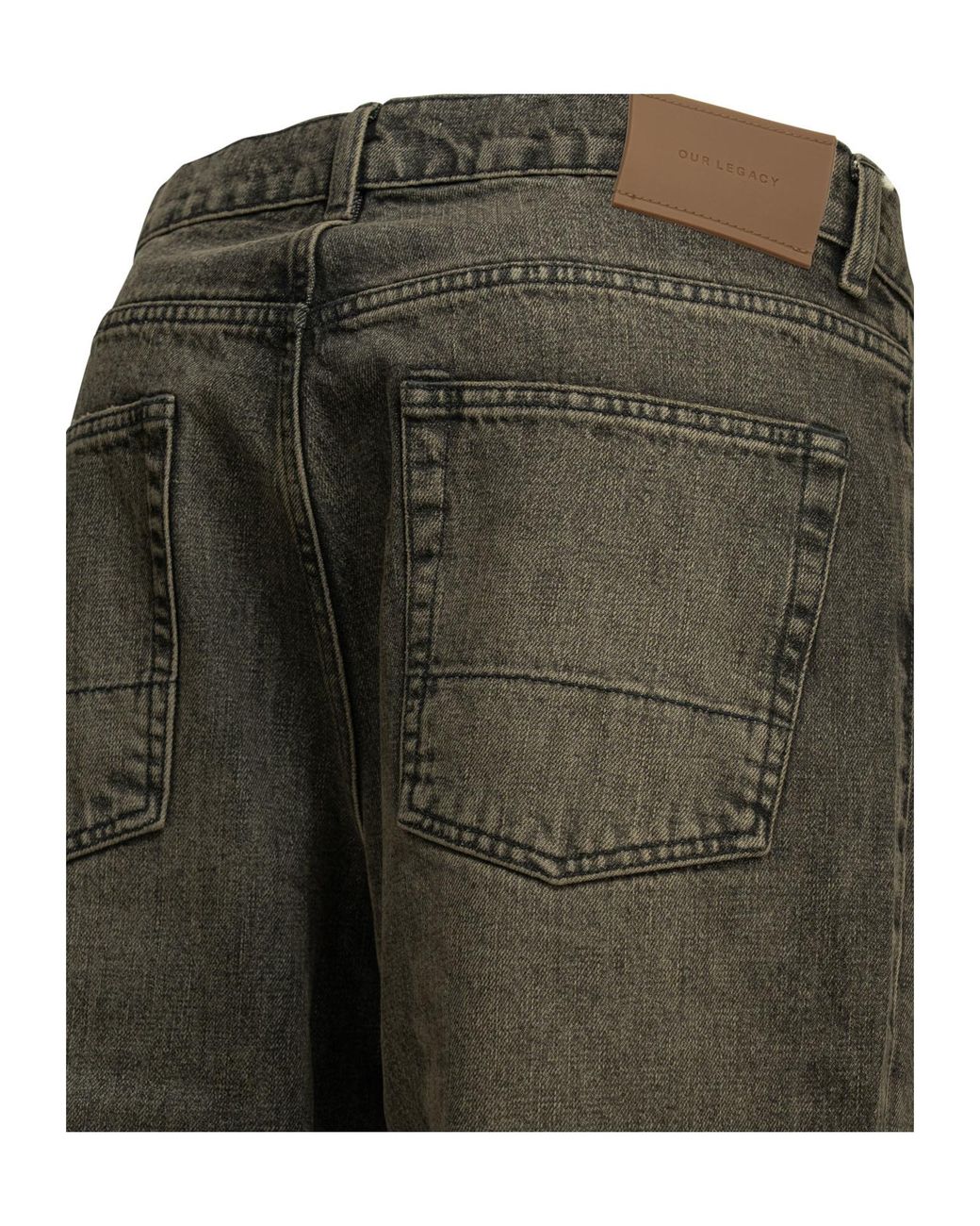 Our Legacy Green Third Cut Straight-Leg Jeans for men