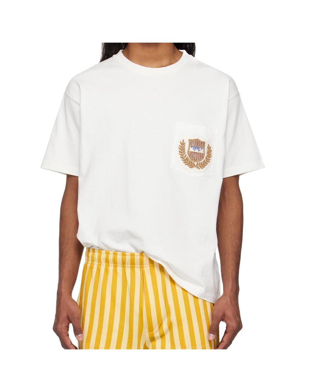 Bode White Cotton T-Shirt for men