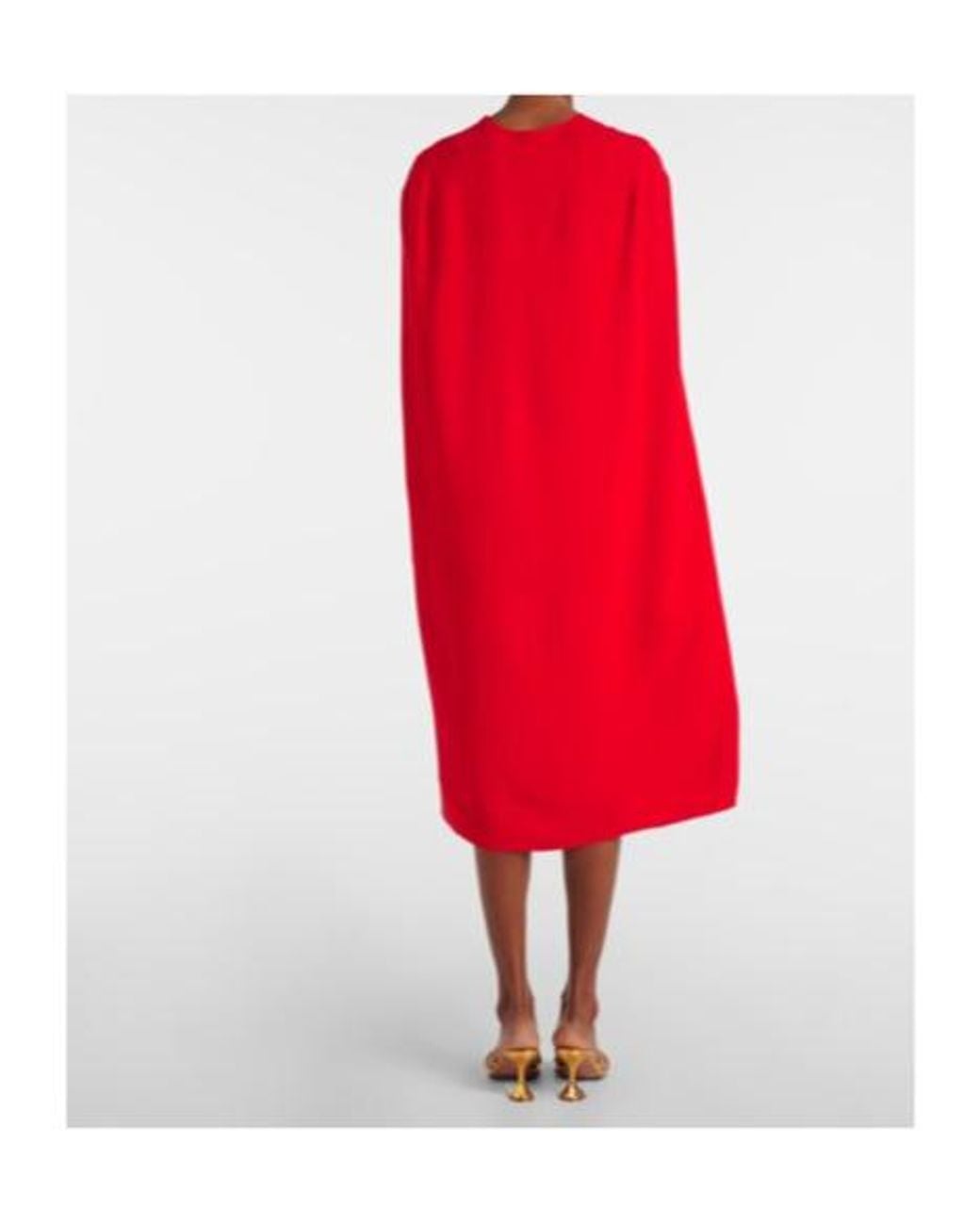 Stella McCartney Red Caped Midi Dress