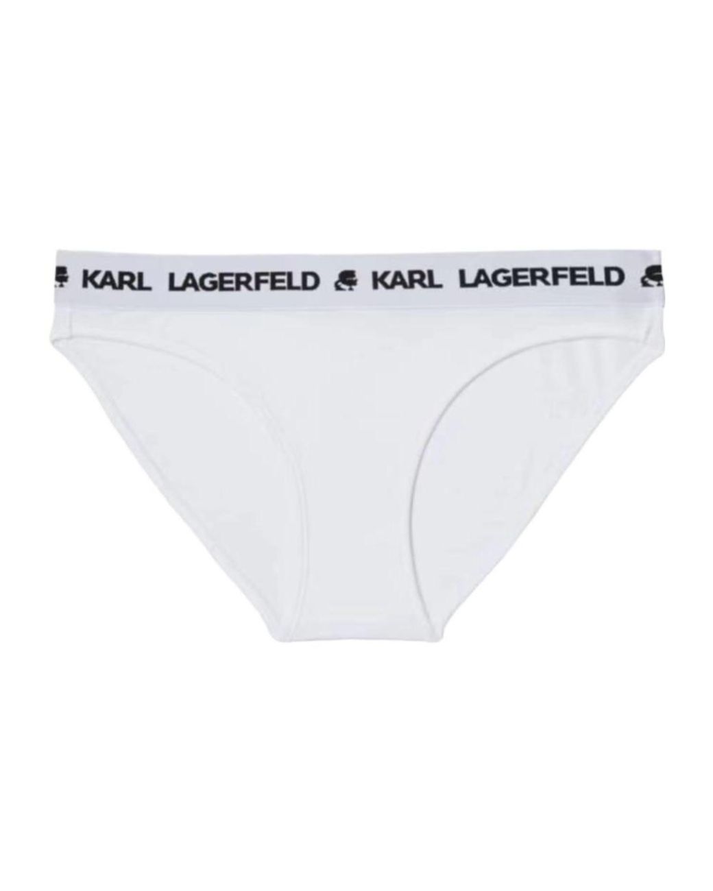Karl Lagerfeld White Logo Detailed Briefs