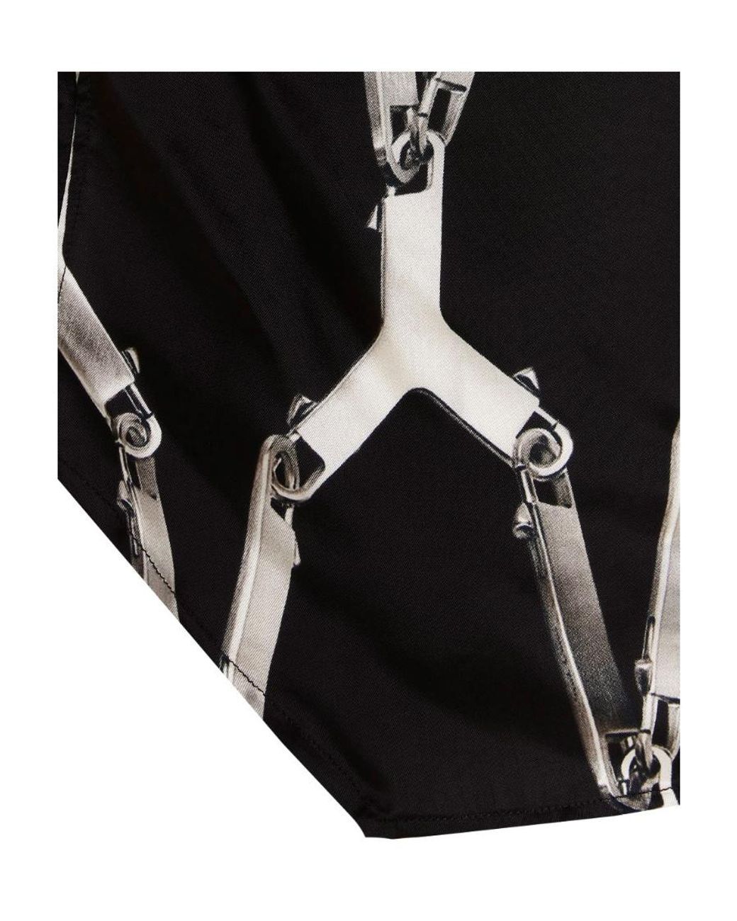 Rick Owens Black Printed Button Shirt for men