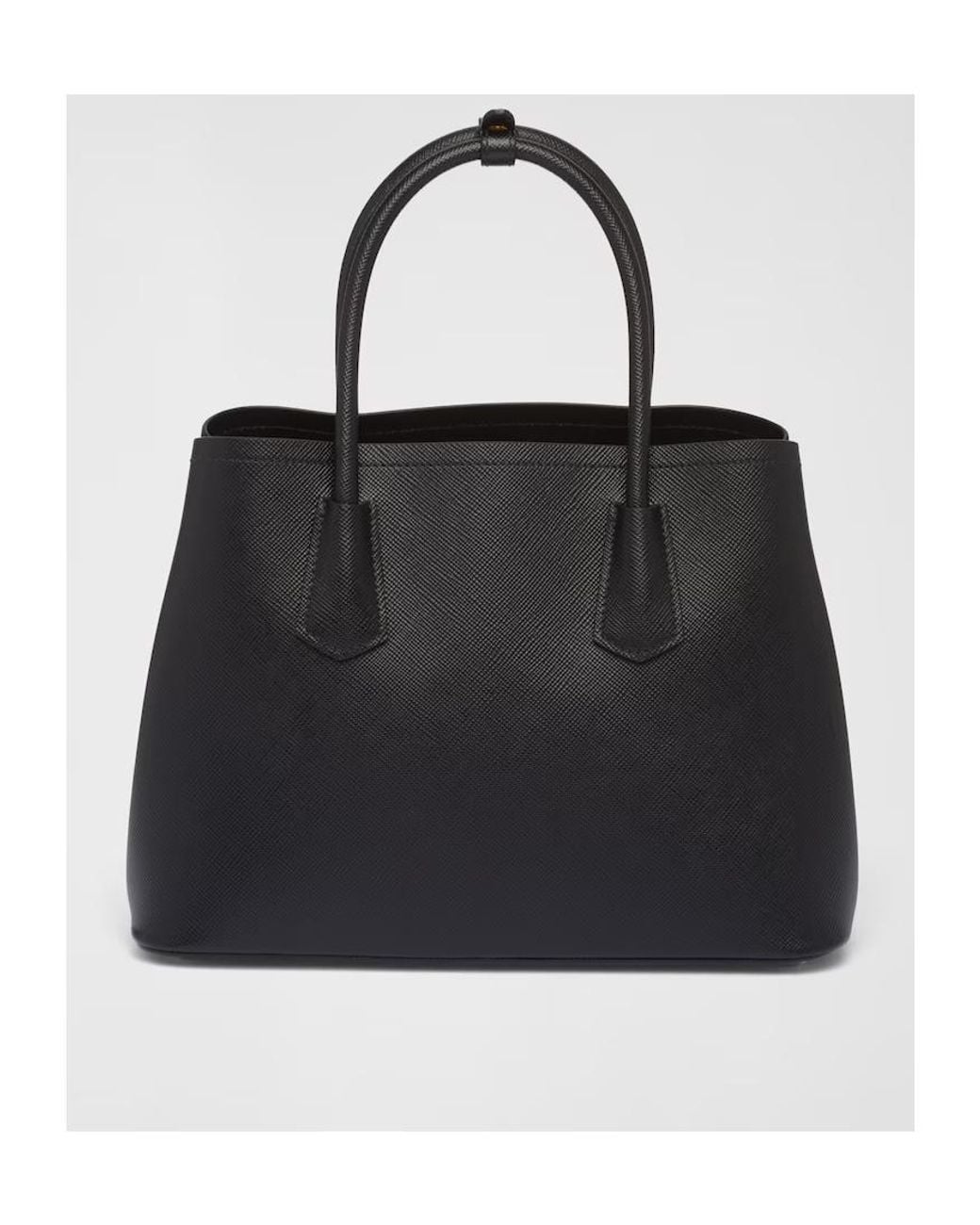 Prada Black Double Medium Saffiano Leather Bag