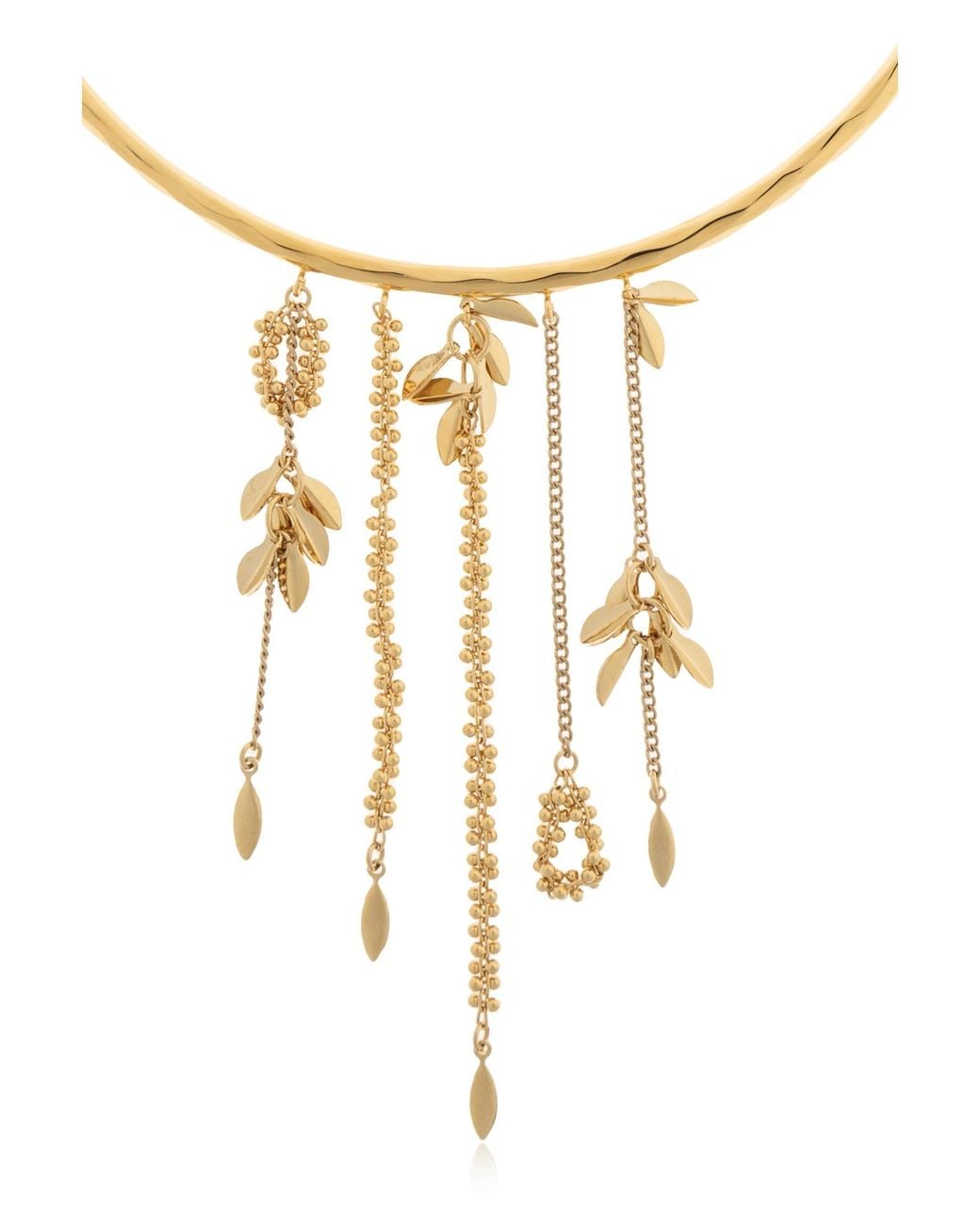 Isabel Marant White Leaf-Charm Chain Necklace