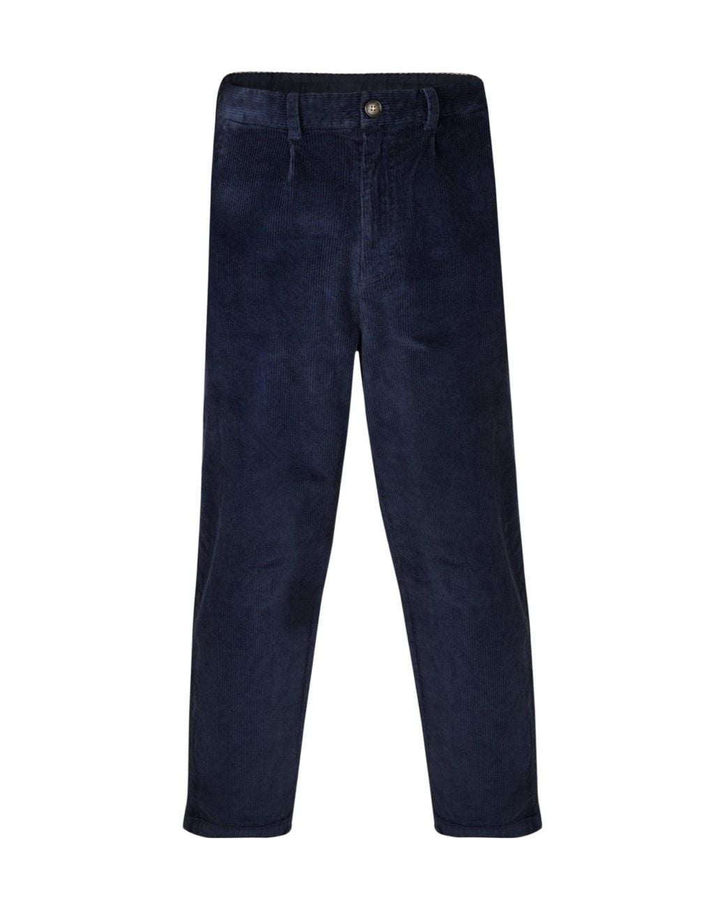 Barbour Blue Corduroy Tapered Trousers for men