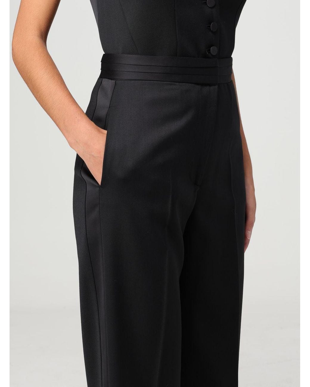 Semicouture Black Side Pocket Trousers