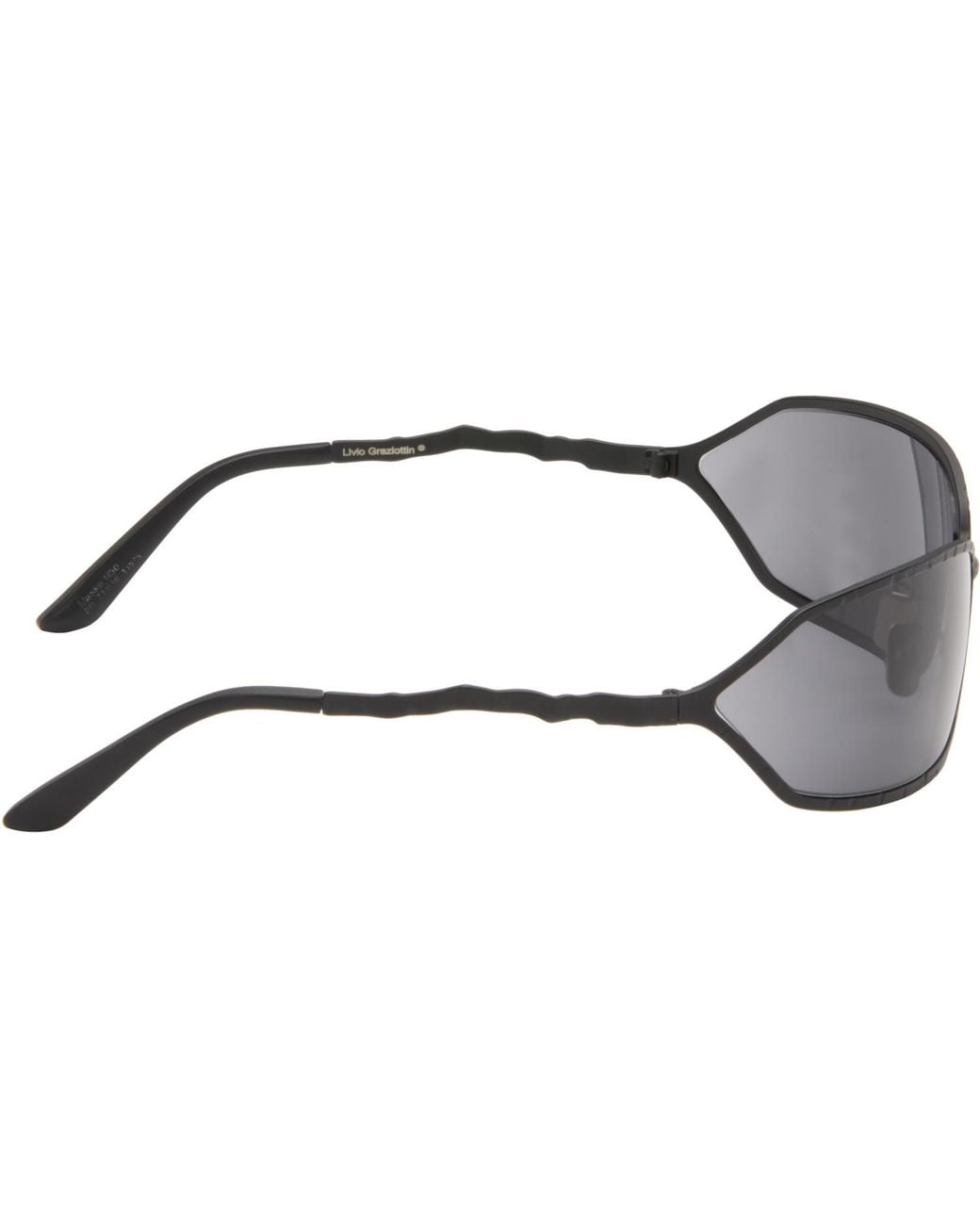 Kuboraum White Wraparound Sunglasses for men