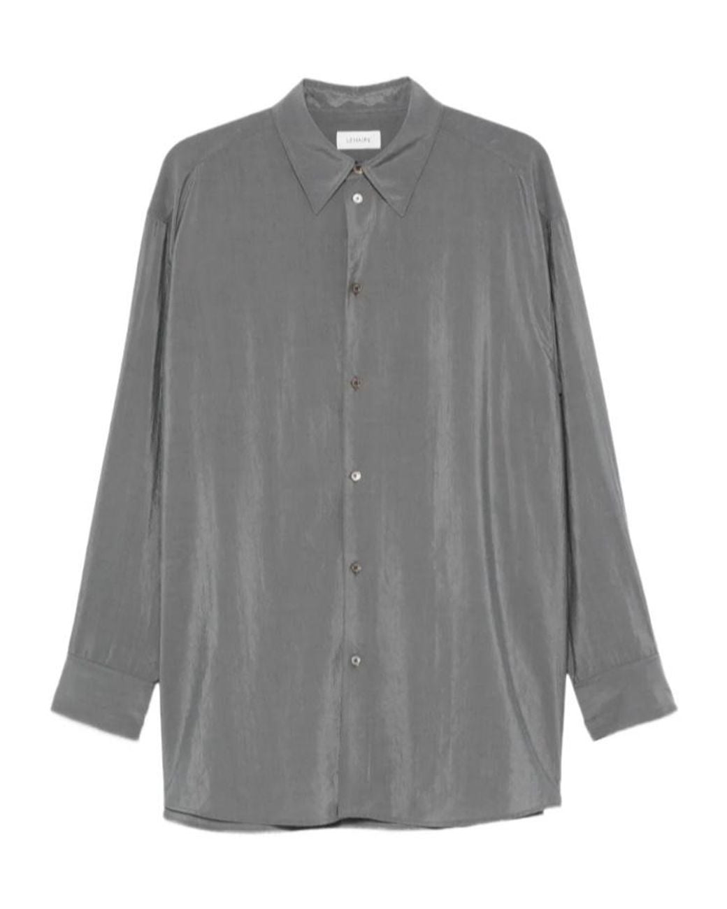 Lemaire Gray Point-Collar Shirt