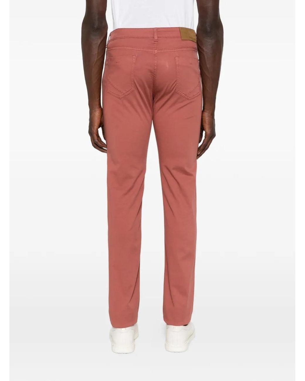 Incotex Red Slim-Fit Trousers for men