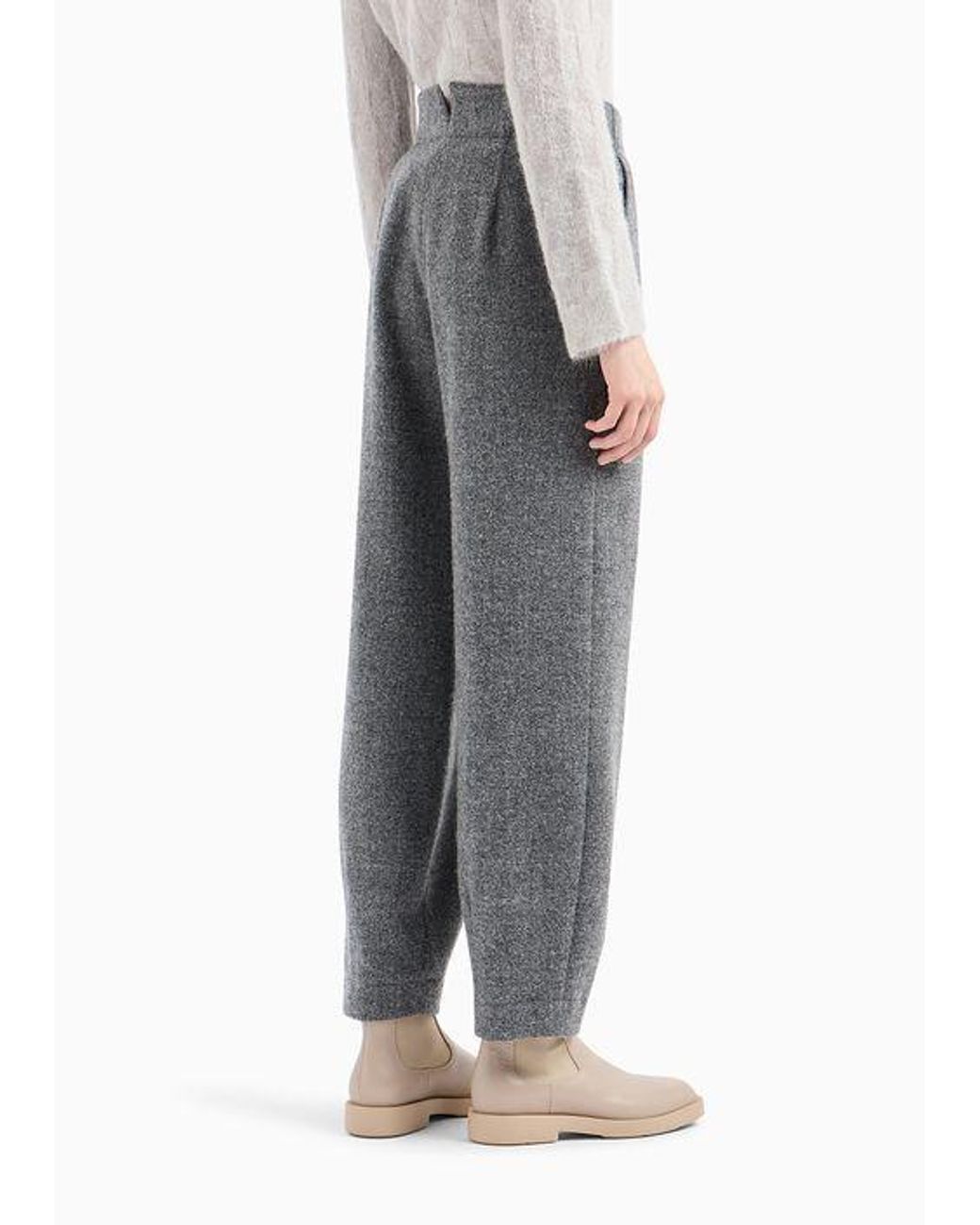 Emporio Armani Gray Flannel Trousers