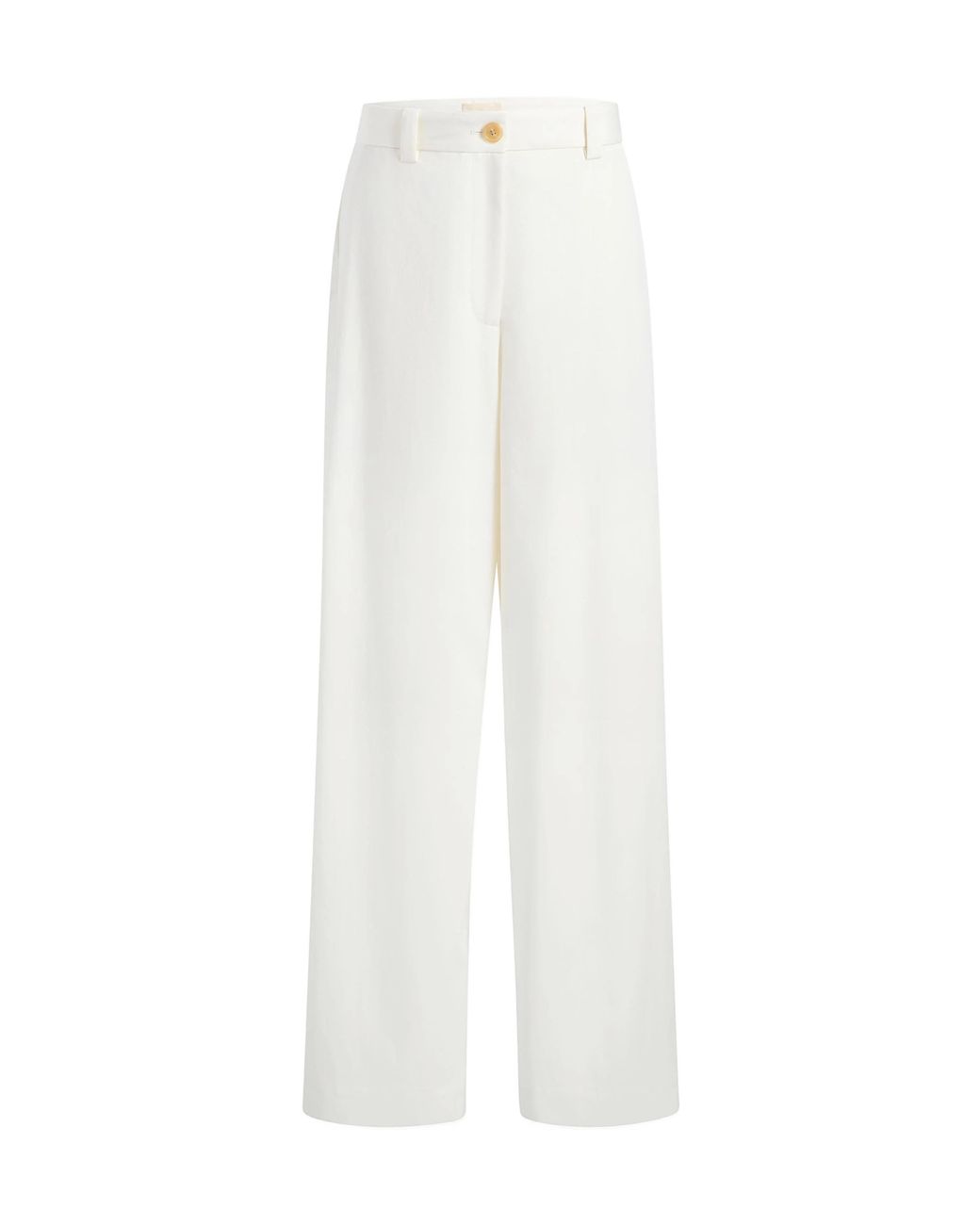 Khaite White Gari Straight-Leg Trousers