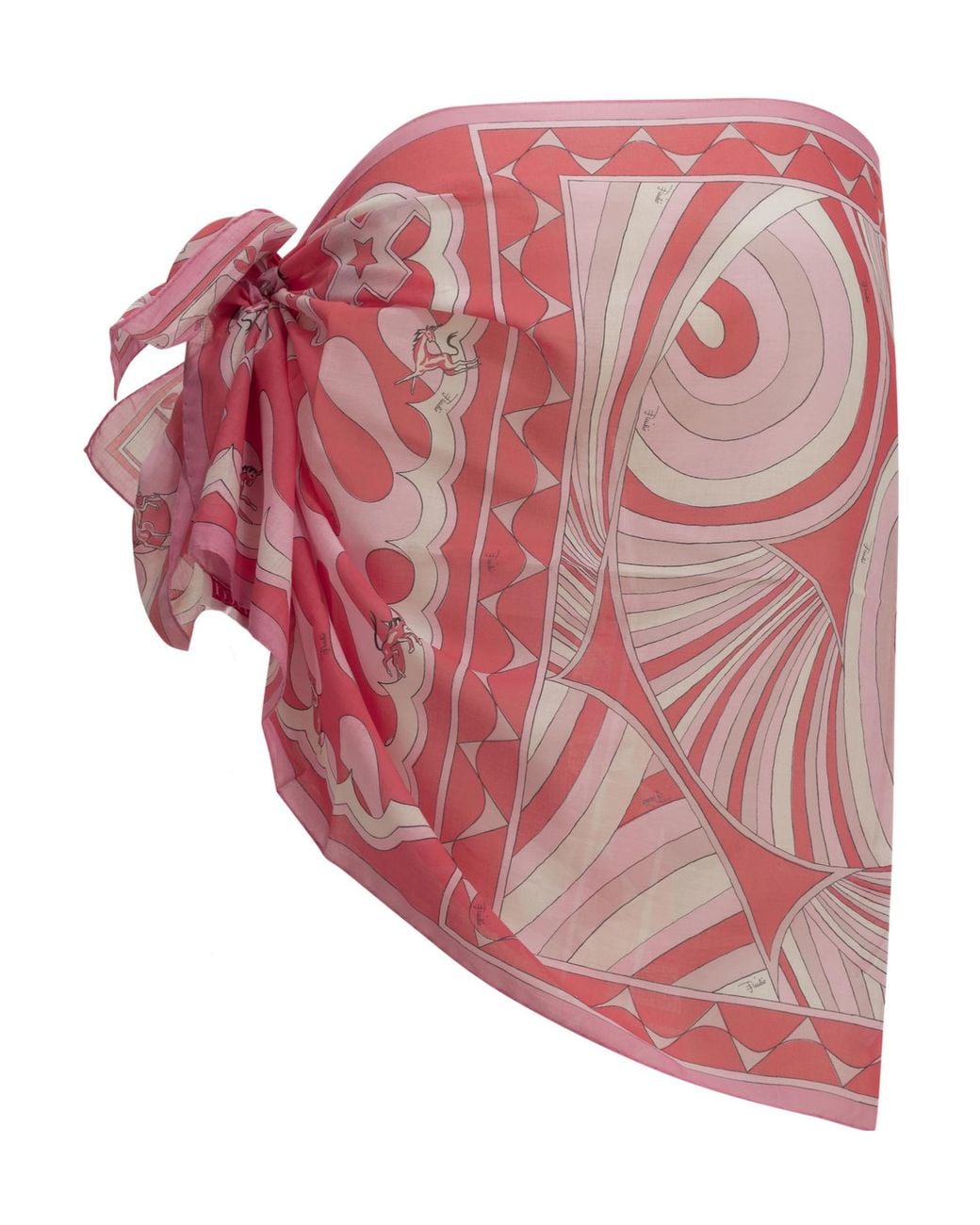 Emilio Pucci Pink Pucci Abstract-Printed Beach Towel