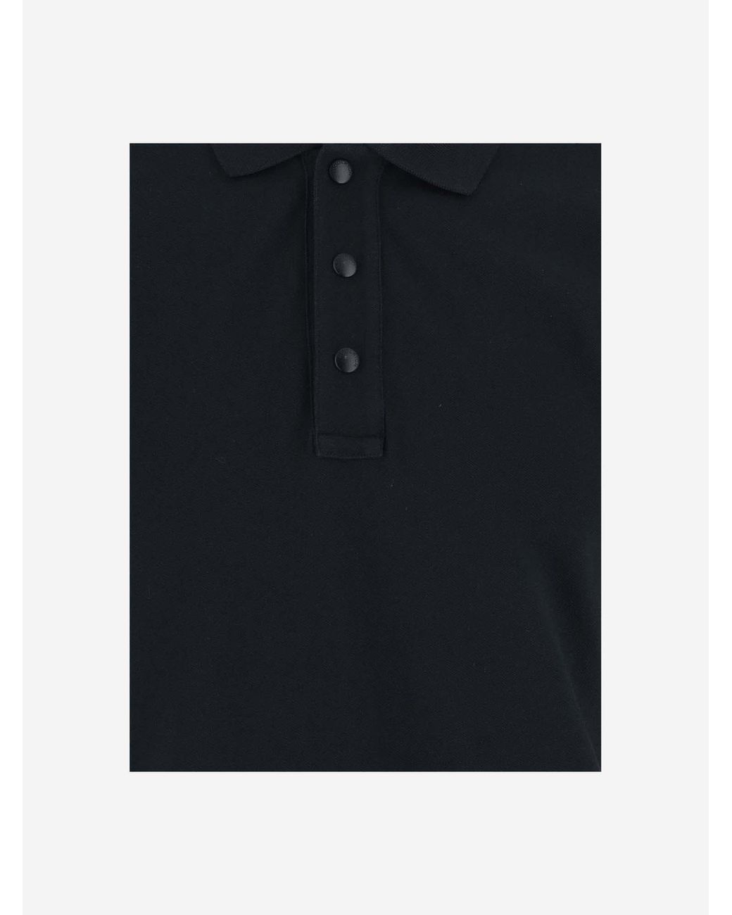 Woolrich Black Logo Printed Straight Hem Polo Shirt for men