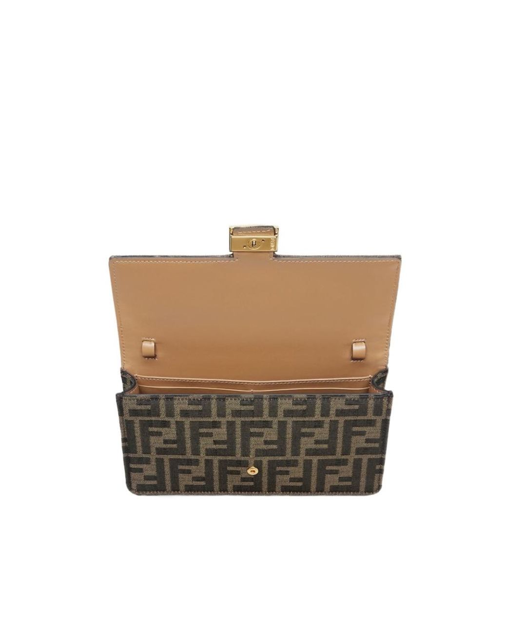 Fendi Metallic Baguette Ff Jacquard Chain-Linked Wallet