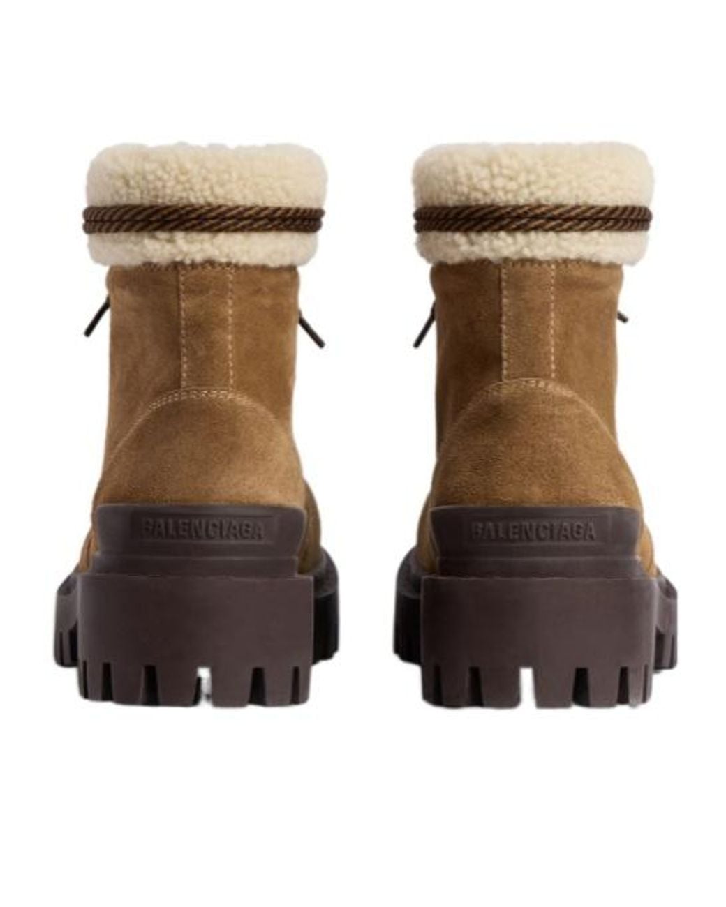 Balenciaga Brown Combat Strike Winter Boot