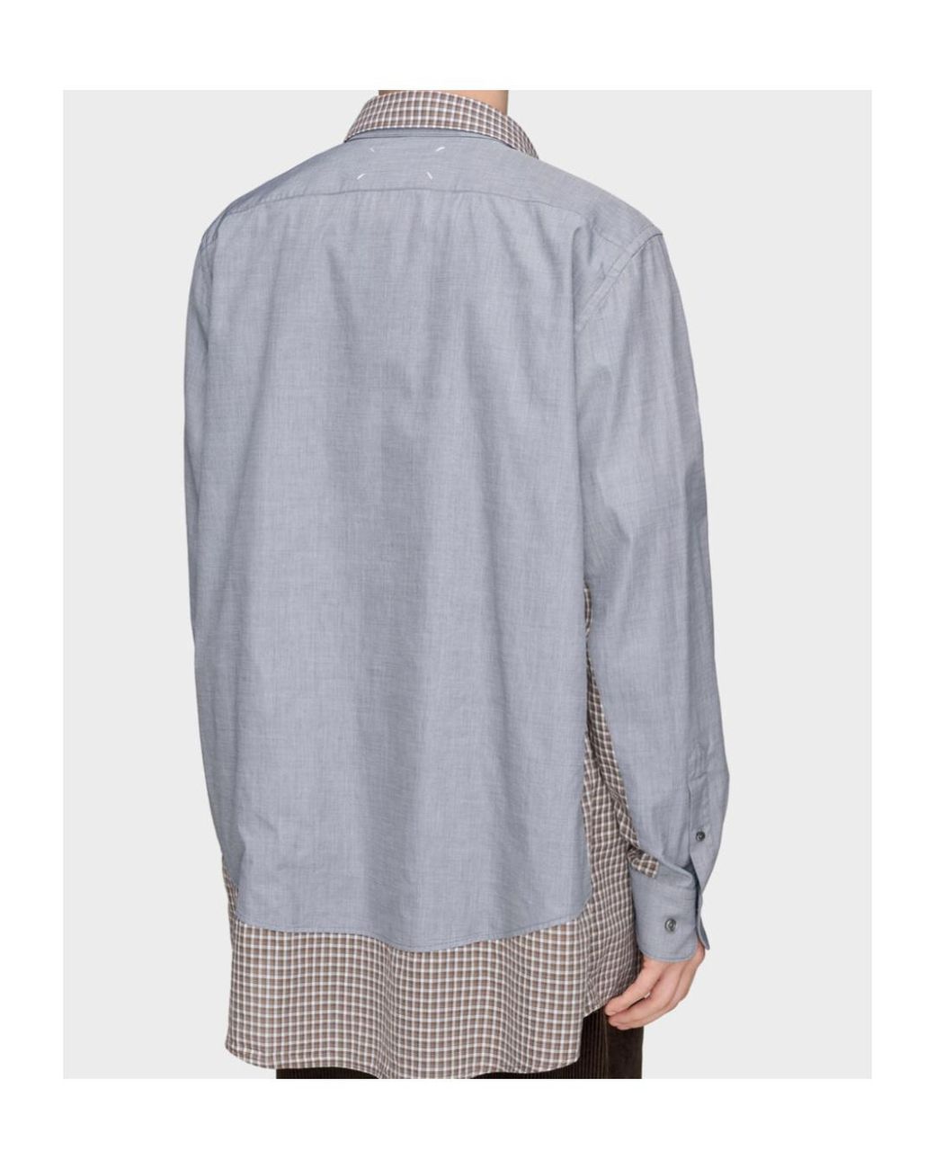 Maison Margiela Gray Double Layer Shirt for men