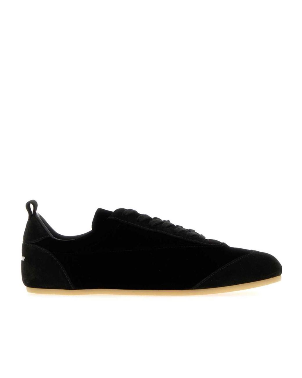 Jil Sander Black Etage Velvet Sneakers