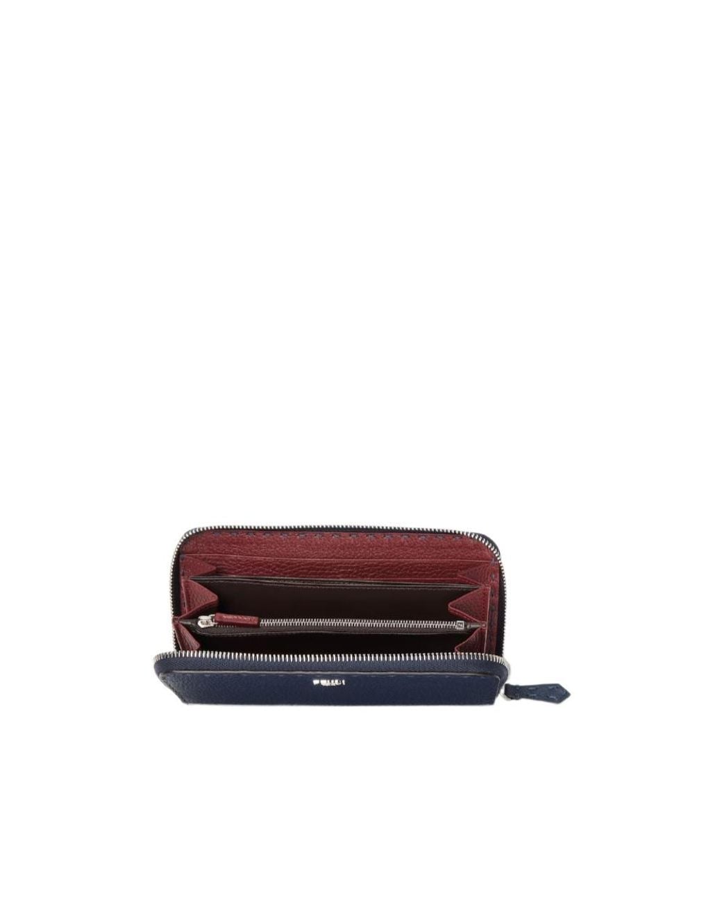 Fendi Blue Selleria Zip-Around Wallet for men