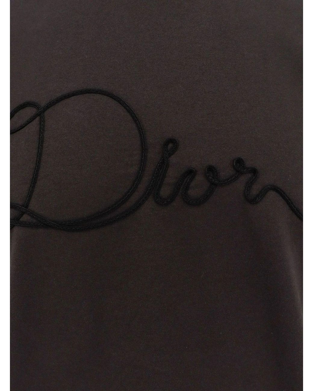 Dior Green Homme Ribbon Logo Detailed Crewneck T-Shirt for men