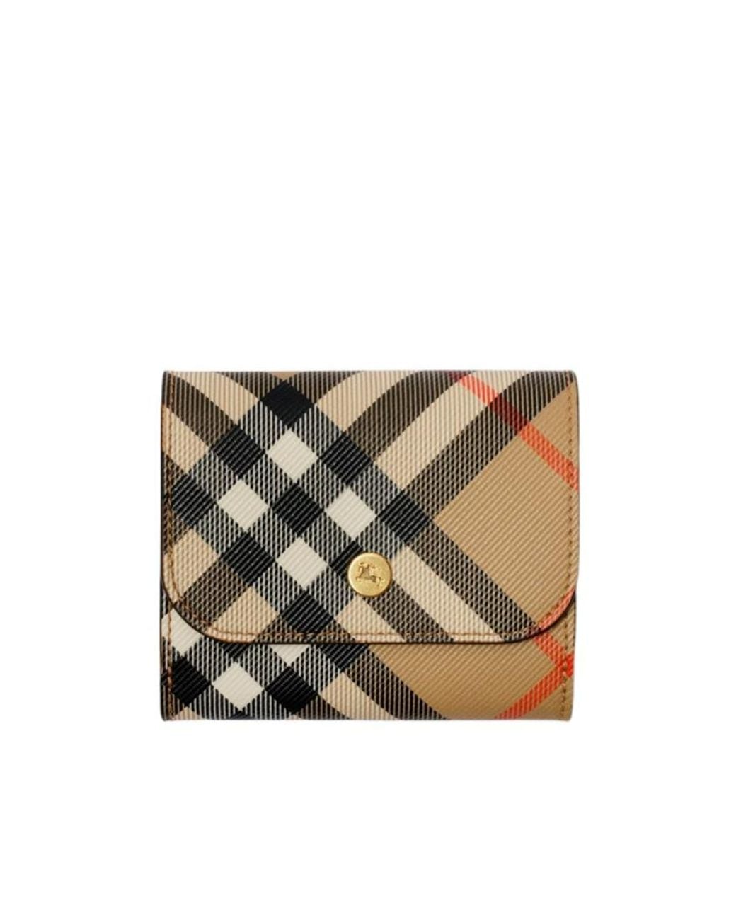 Burberry Multicolor Vintage Checked Foldover Top Wallet