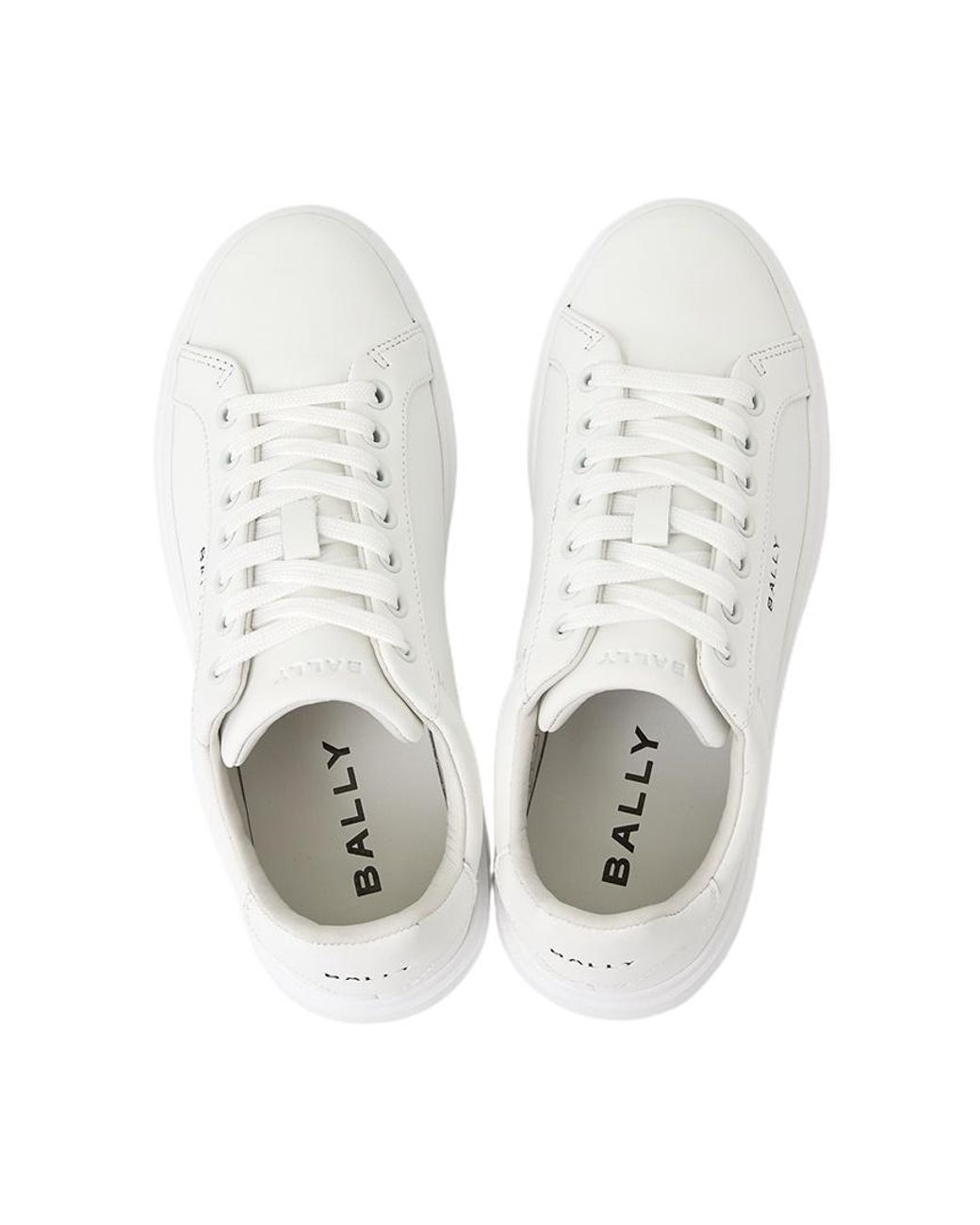 Bally White Lace-Up Sneakers