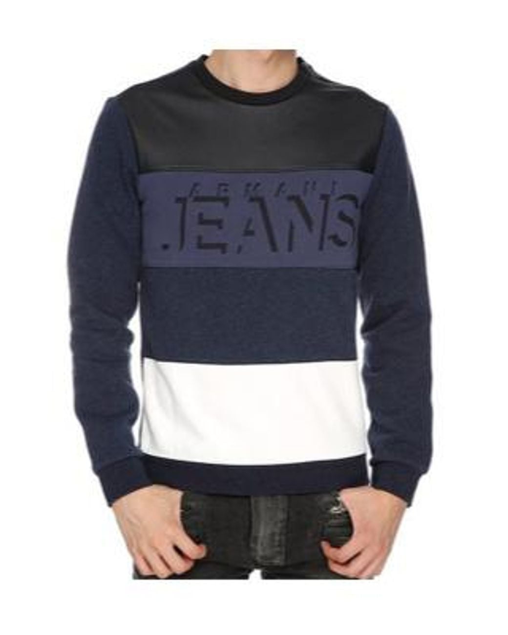 Armani Jeans Blue Long-Sleeved Sweater for men