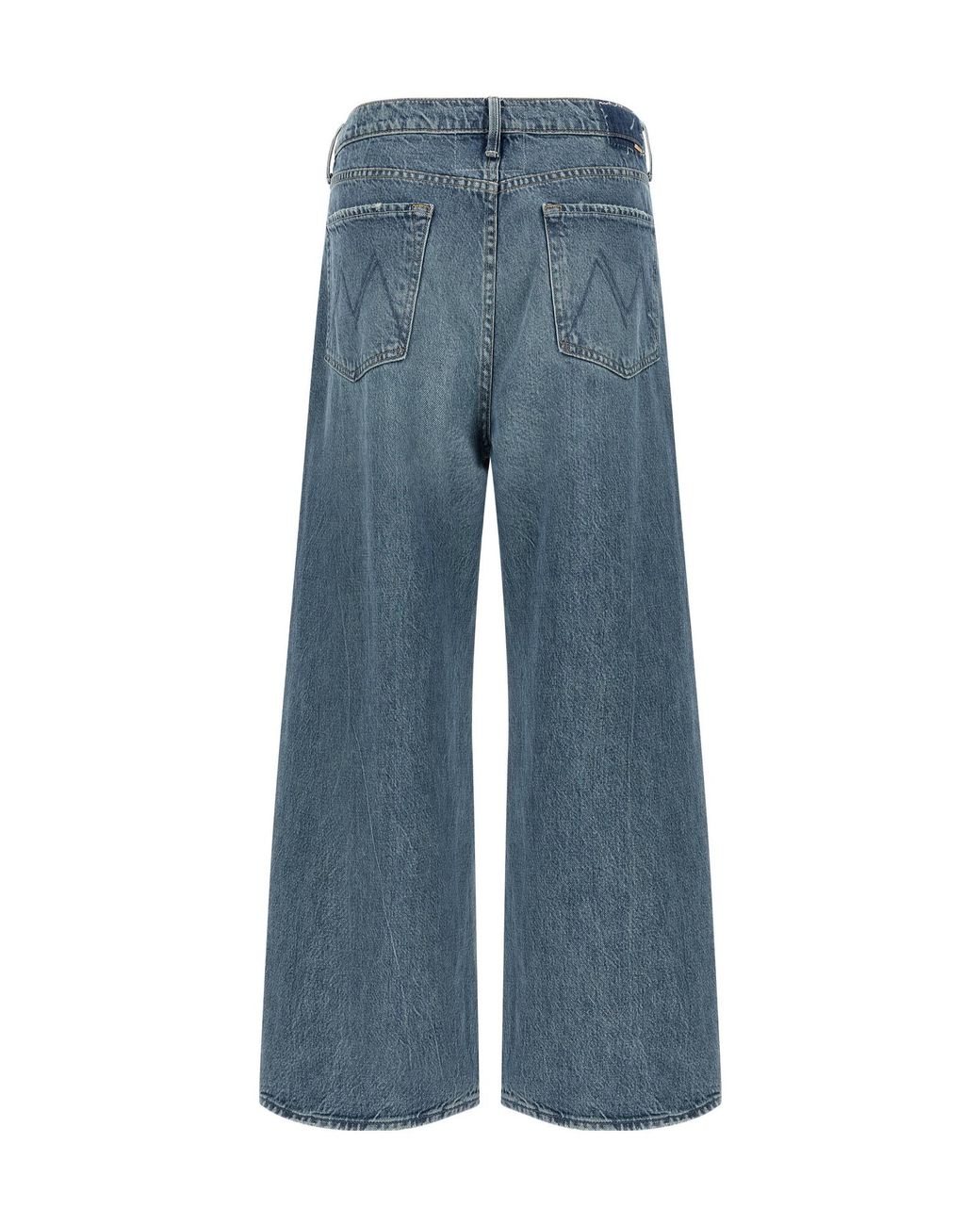 Mother Blue Dodger Flood Wide-Leg Jeans