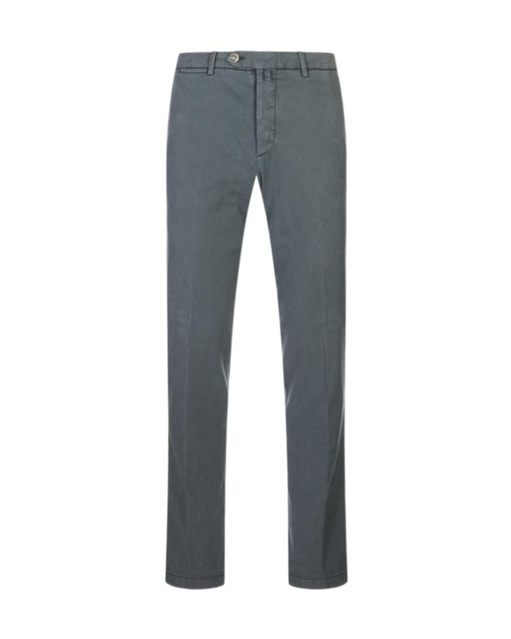 Kiton Blue Logo Patch Straight-Leg Trousers for men