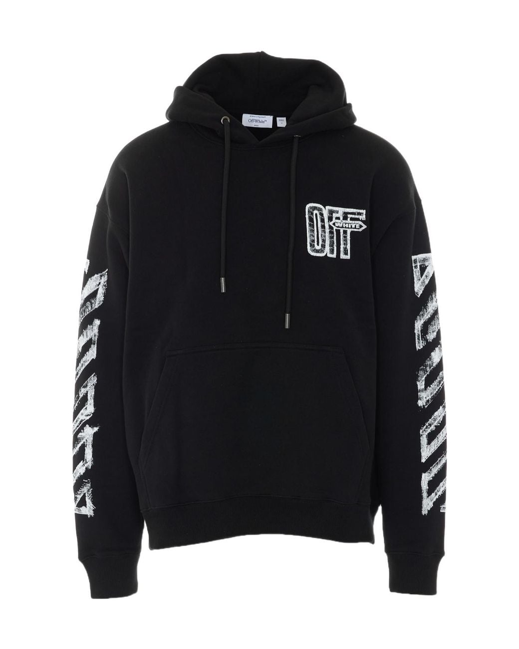 Off-White c/o Virgil Abloh Black Motion Arrow Printed Hoodie for men
