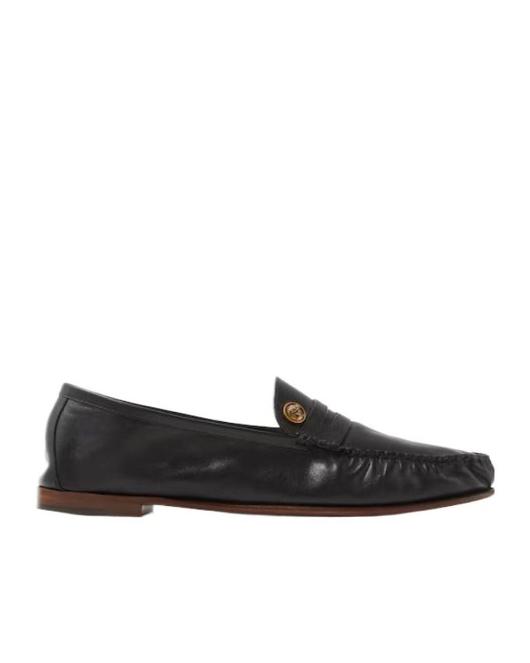 Versace Black Ruched Slip-On Loafers for men