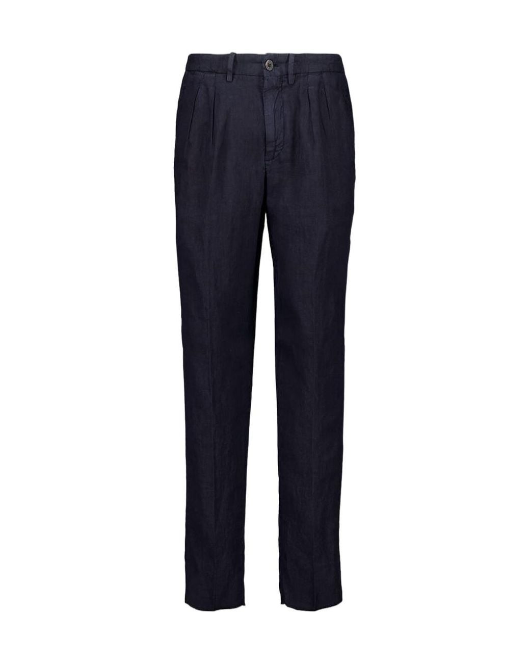 Boglioli Blue Button Detailed Straight Fit Pants for men
