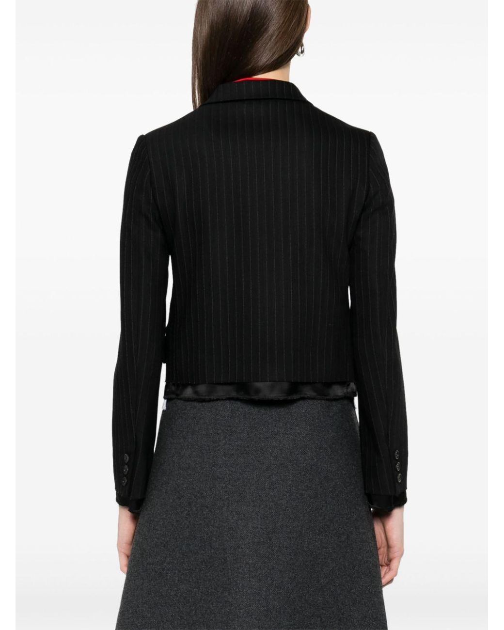 Miu Miu Black Pinstriped Jacket