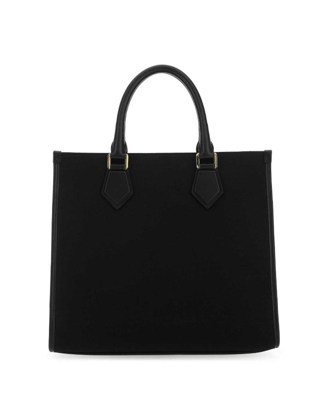 Dolce & Gabbana Black Logo-Patch Strapped Tote Bag for men