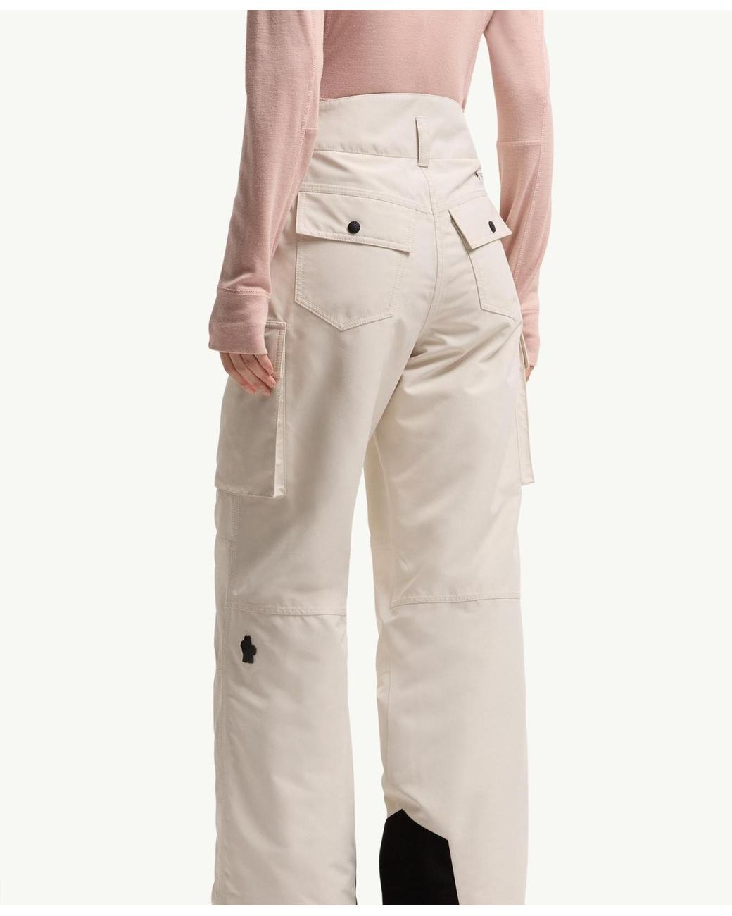 Moncler White Goretex Laminate Insulated Ski Trousers