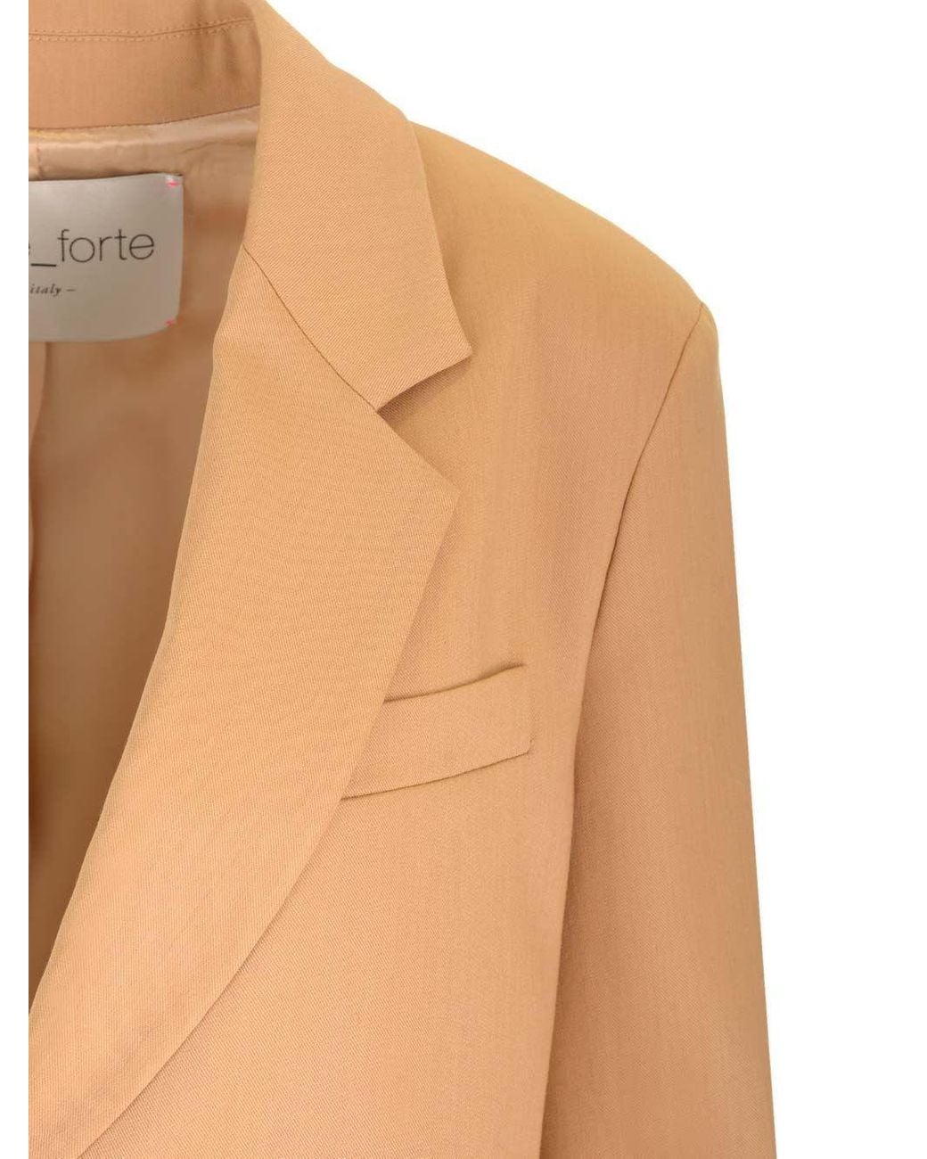 Forte_forte Natural Twill Single-Breasted Jacket