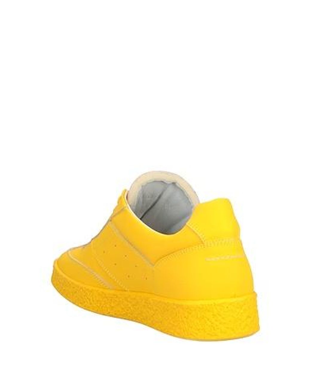MM6 by Maison Margiela Yellow Low-Top Leather Sneakers