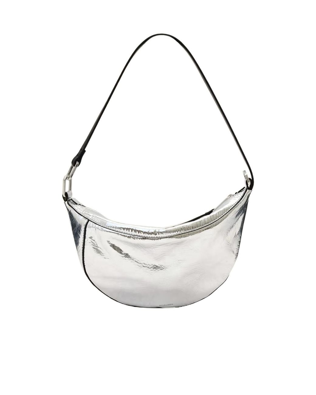 AllSaints Metallic Zipper Shoulder Bag