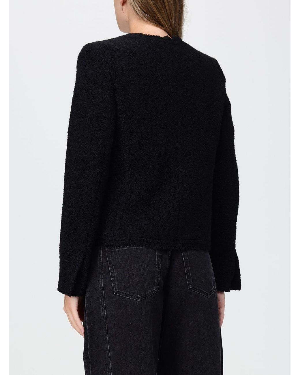 Isabel Marant Black Suely Bouclé Double-Breasted Blazer