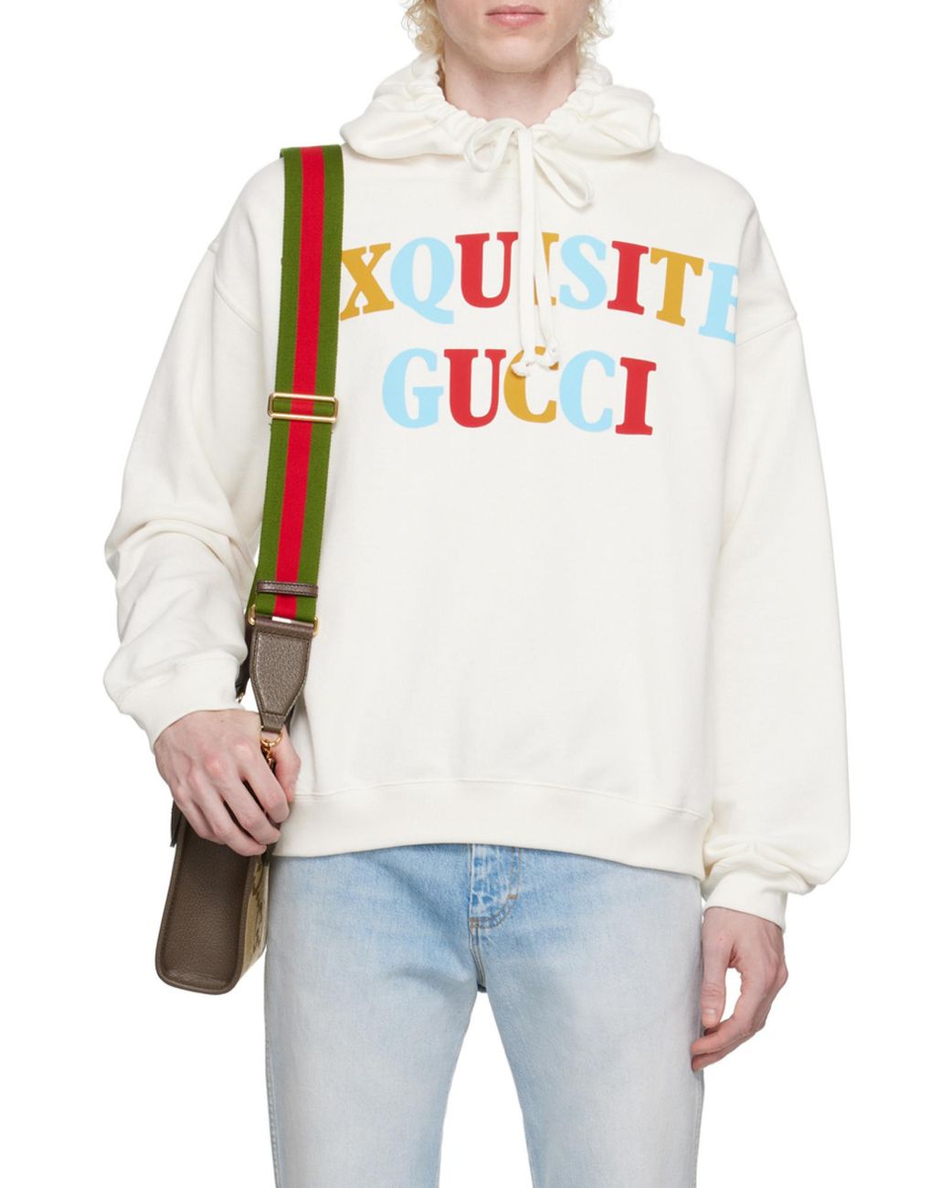 Gucci White Exquisite Characters Hoodie for men