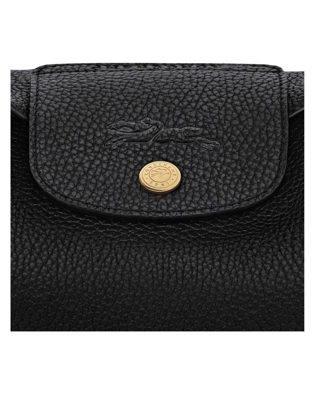 Longchamp Black Flap-Top Shoulder Bag