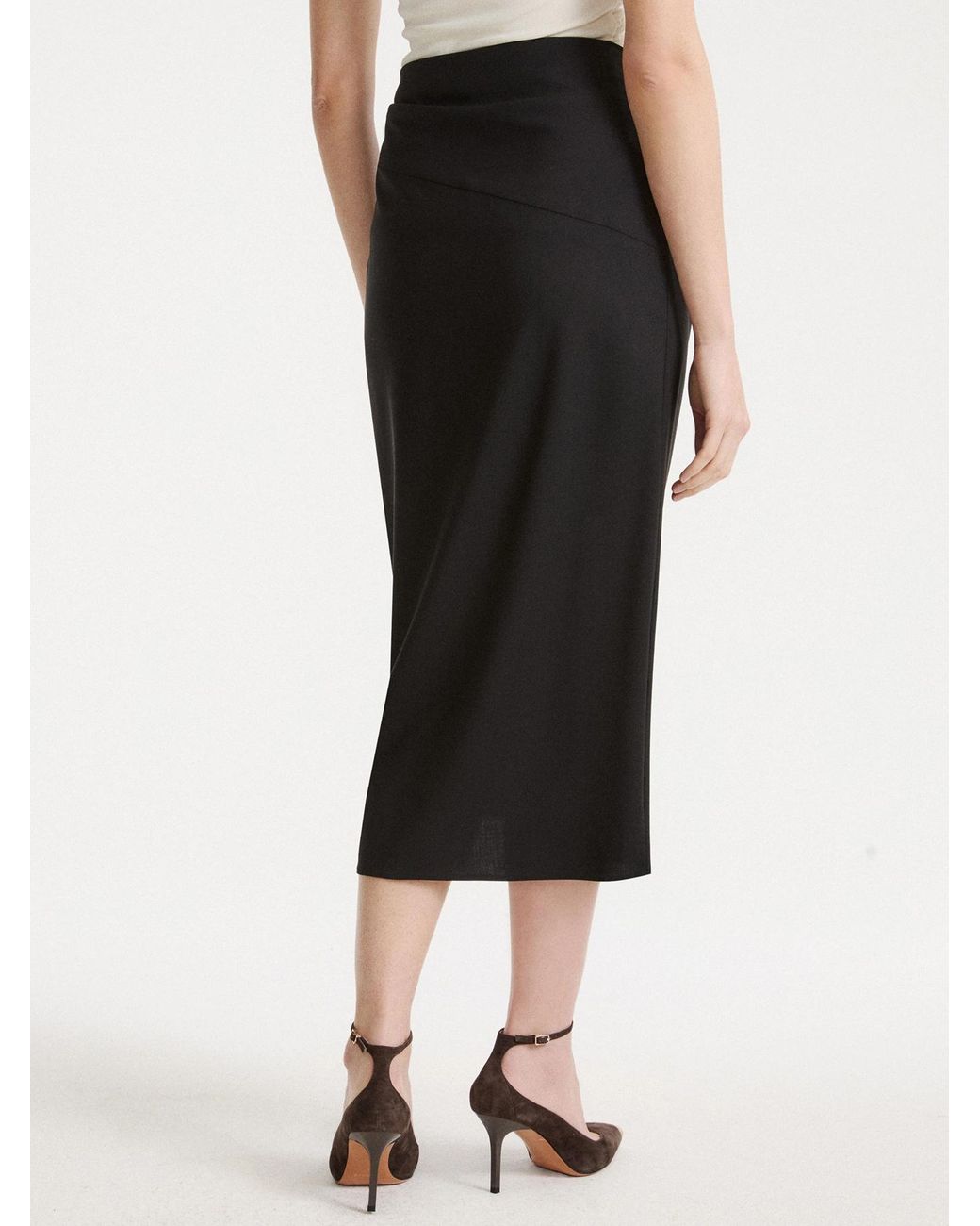 Marella Black Draped Skirt