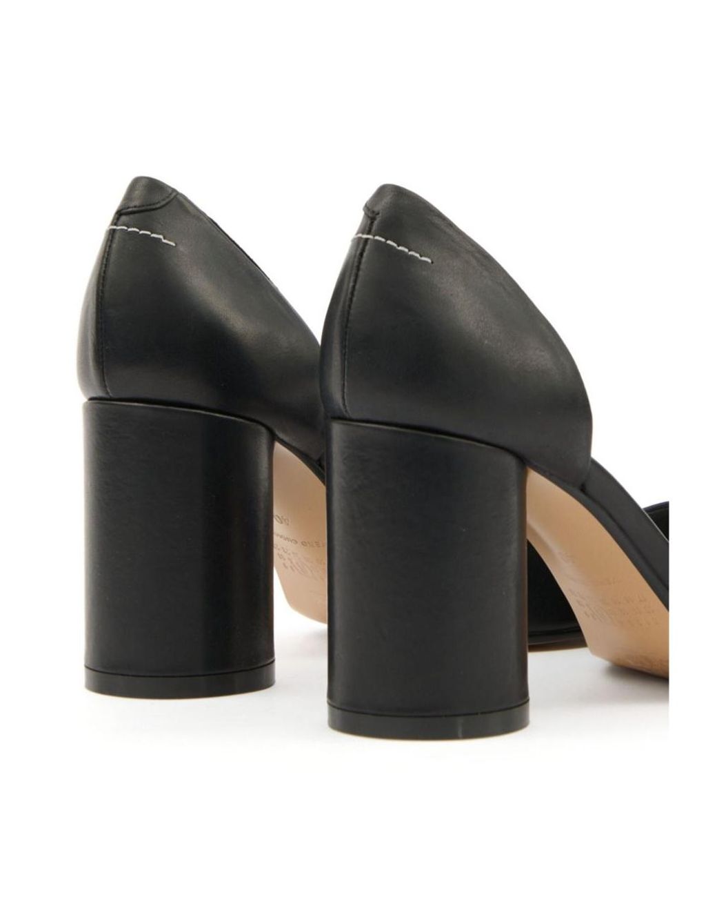 MM6 by Maison Margiela Black Court Asymmetric Toe Pumps