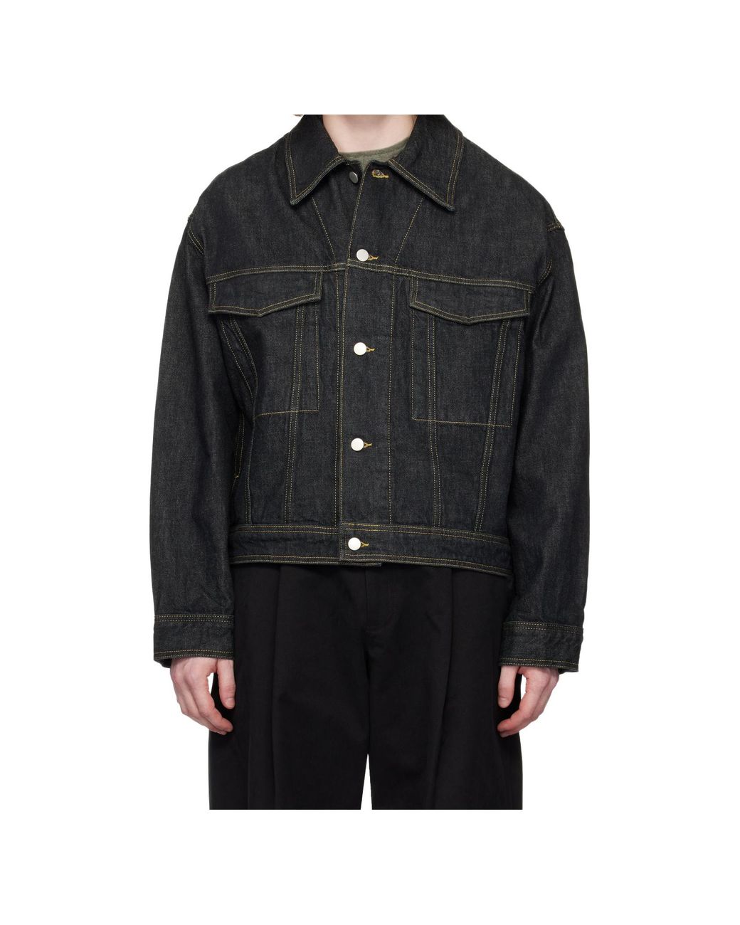 Studio Nicholson Black Stein Denim Jacket for men