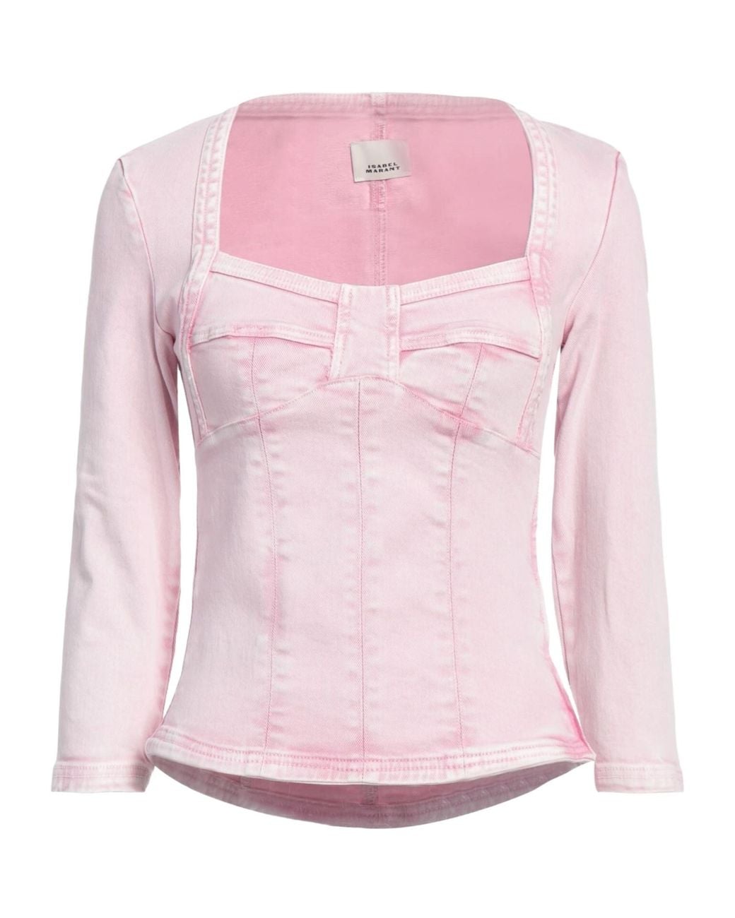 Isabel Marant Pink Heart-Shaped Neckline Top